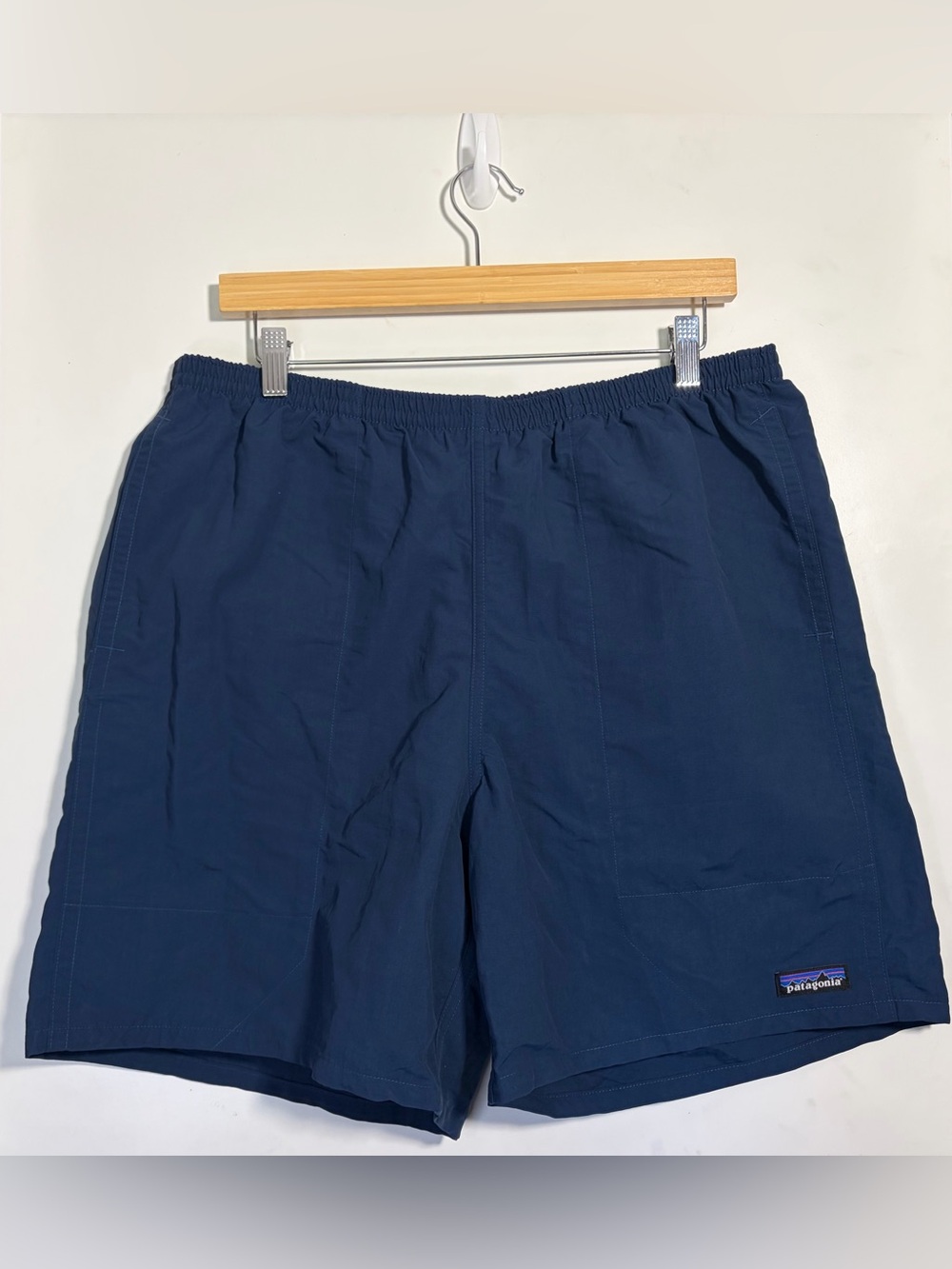 Patagonia Baggies Longs 7" Shorts Mens L Tidepool Blue Navy Gorpcore Swim 58035